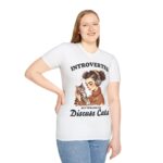 Introverted But Willing to Discuss Cats T-Shirt | Cute Cat Lover Tee, Funny Pet Owner Gift, Cozy Graphic Tee, Introvert Shirt - Image 3
