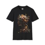 Floral Silhouette T-Shirt - Unisex Softstyle Tee, Comfortable Gift for Nature Lovers, Casual Wear, Artistic Apparel, Unique T-Shirt