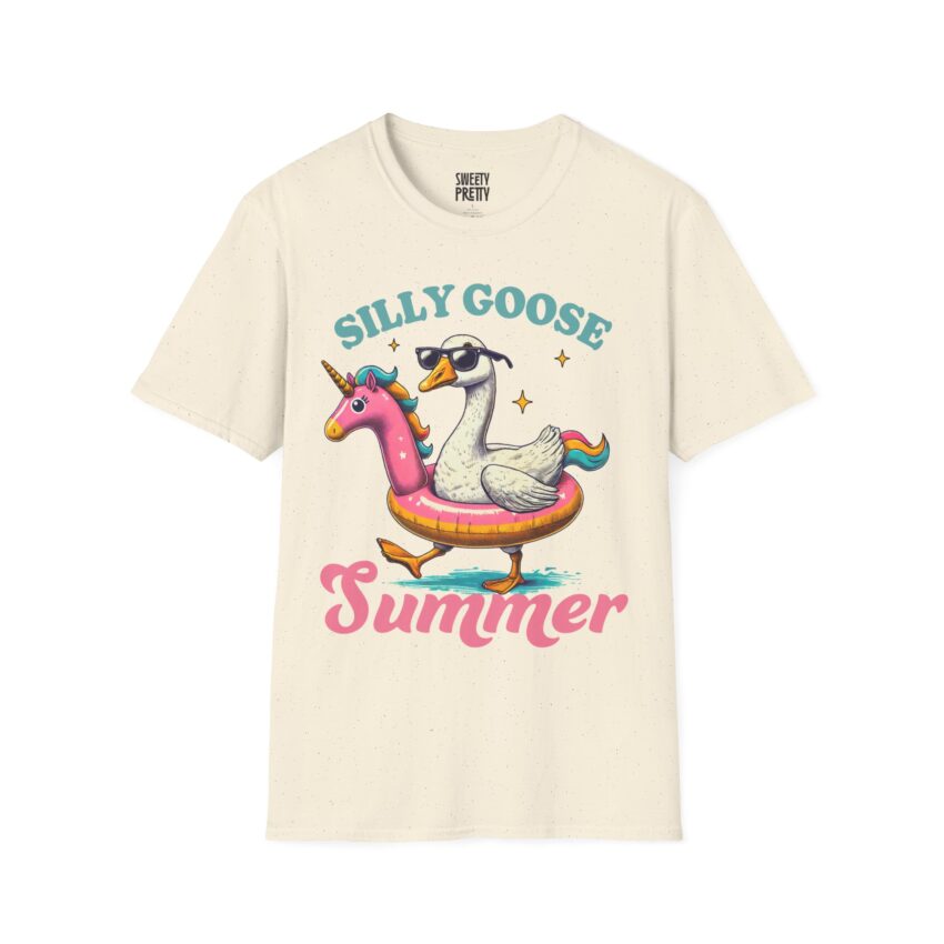 Silly Goose Summer T-Shirt for Fun Lovers, Humorous Unisex Tee, Summer Vacation Apparel, Perfect Gift for Friends, Casual Wear, Beach Party - Image 4