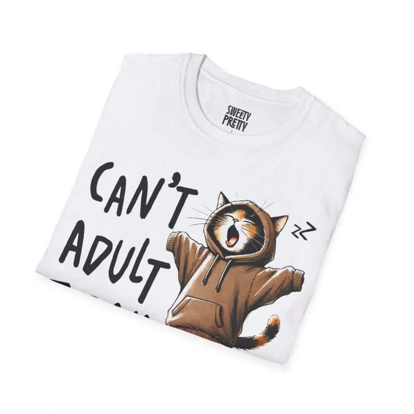 Funny Cat Graphic Tee, Can't Adult Today T-Shirt, Humorous Gift, Unisex Casual Wear, Pet Lover Apparel, Birthday Gift - Image 2