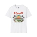 Florida Sunset Graphic T-Shirt, Softstyle Tee, Unisex Casual Wear, Summer Beach Shirt, Perfect Gift, Vacation Apparel