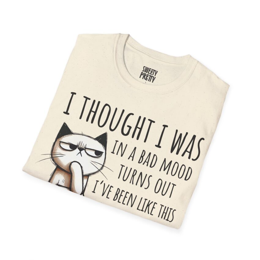 Funny Mood Cat T-Shirt, Cat Lover Gift, Humor Tee, Unisex Shirt, Casual Wear, Birthday Present, Everyday Humor - Image 6