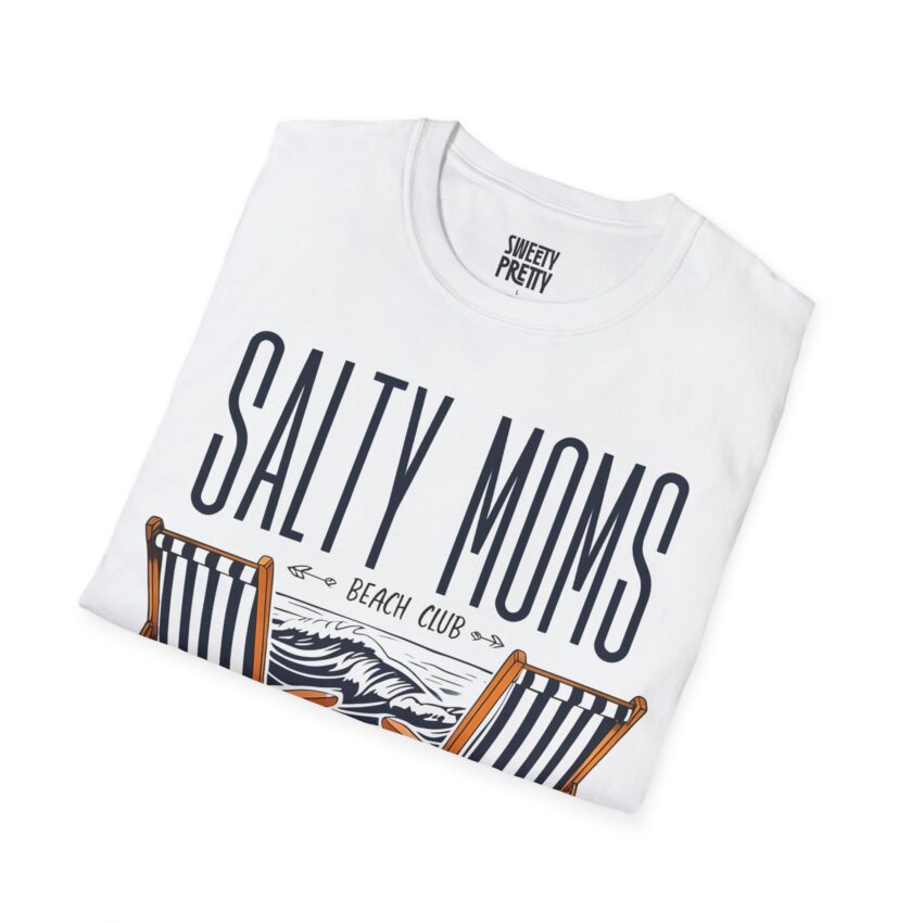Salty Moms Beach Club T-Shirt, Summer Vibes Tee, Perfect Gift for Moms, Beach Lovers Apparel, Fun Vacation Shirt, Pool Party Outfit - Image 2