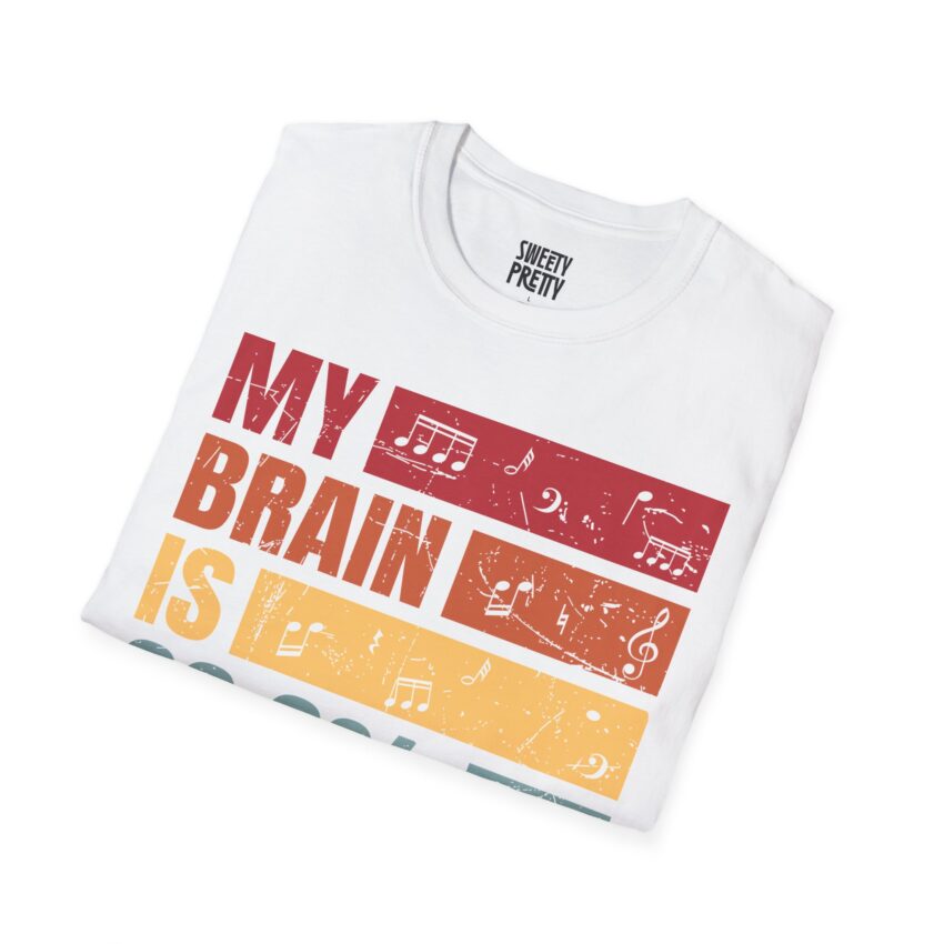 My Brain is 99.9% Song Lyrics Unisex T-Shirt, Music Lover Gift, Funny Tee, Casual Wear, Birthday Present, Music Themed Apparel - Image 2