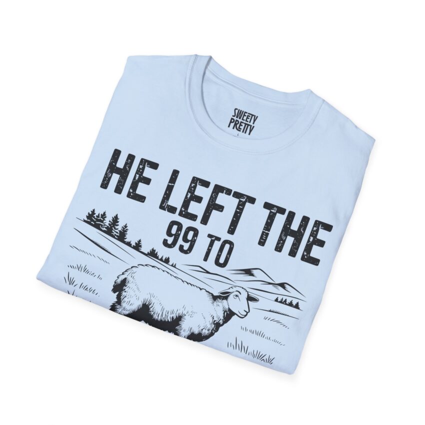 He Left the 99 Unisex Softstyle T-Shirt, Faith-Based Gift, Christian Apparel, Religious Tee, Great for Church & Service - Image 13