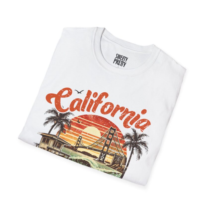 California Dreamin' Unisex Softstyle T-Shirt | Retro Beach Vibes, Perfect for Summer, Vacation, and Casual Outings, Gift for Travelers - Image 2