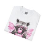 Cute Raccoon T-Shirt, Graphic Tee, Unisex Humor Shirt, Gift for Animal Lovers, Casual Wear, Pink Aesthetic, Birthday Present - Image 2