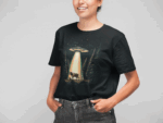 UFO Cow Unisex T-Shirt, Fun Graphic Tee, Alien Abduction Humor, Casual Everyday Wear, Gift for Sci-Fi Lovers, Unique Animal Shirt