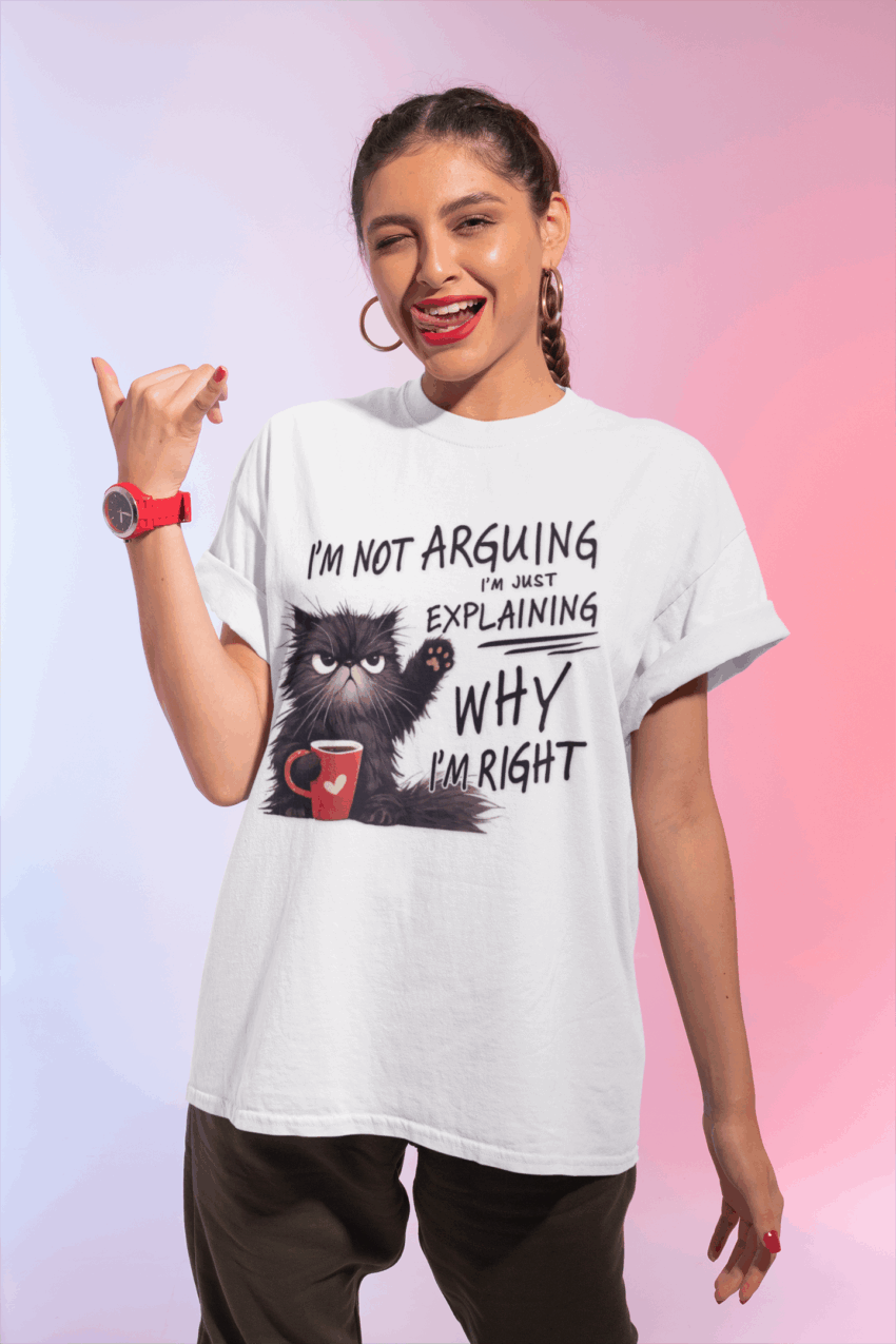 Funny Cat Quote T-Shirt, Comfy Casual Shirt, Gift for Cat Lovers, Humorous Tee, Perfect for Birthdays - Image 1
