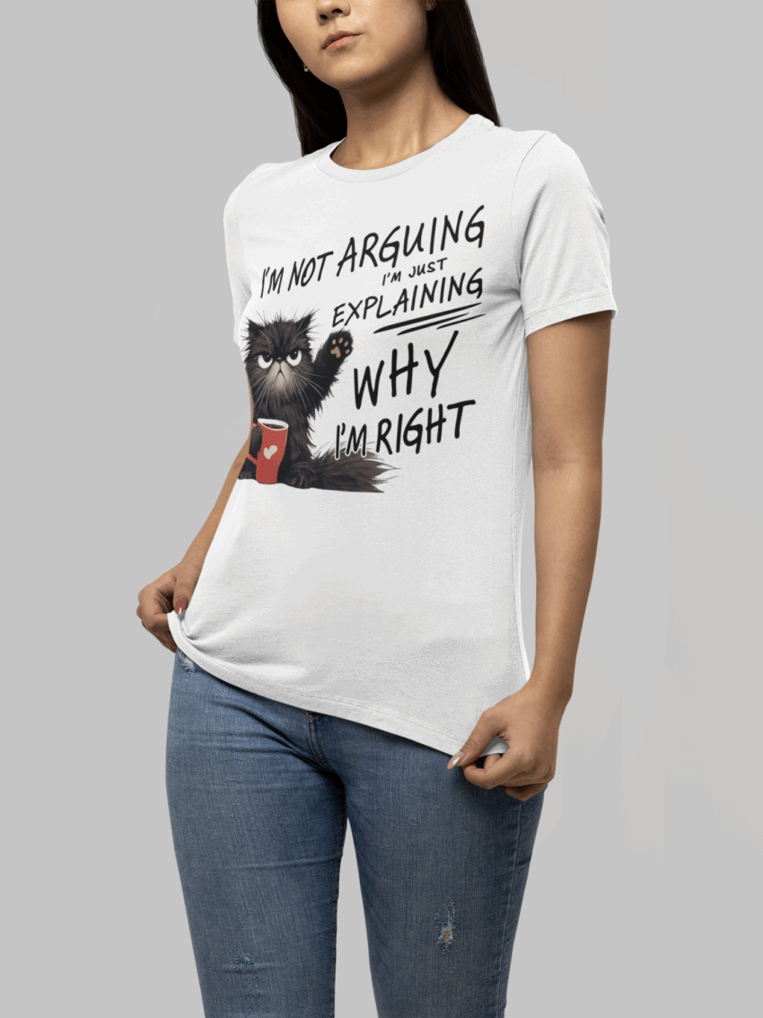 Funny Cat Quote T-Shirt, Comfy Casual Shirt, Gift for Cat Lovers, Humorous Tee, Perfect for Birthdays - Image 2