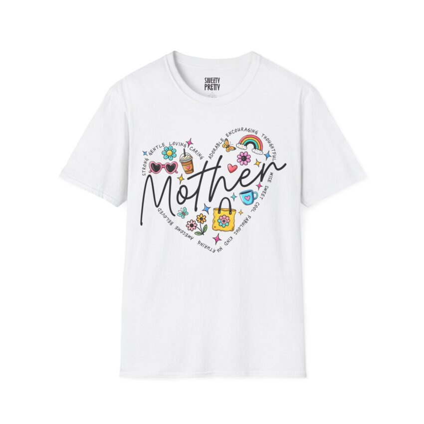 Heartfelt Mother T-Shirt, Gift for Mom, Mother's Day Apparel, Casual Tee, Cute Mom Shirt, Family Love T-Shirt - Image 1