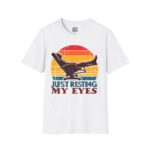 Retro Resting Eyes Unisex T-Shirt | Fun Laid-back Tee for Relaxation, Perfect Gift for Nappers, Lazy Days, Coziness, Casual Style