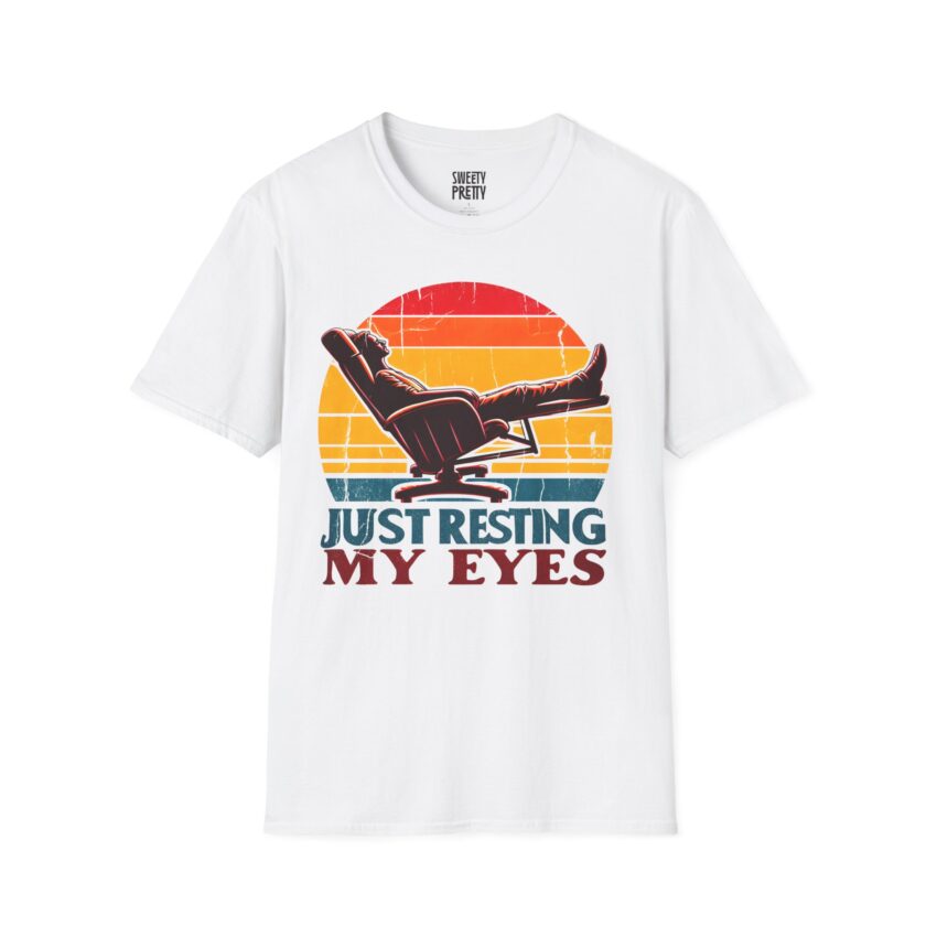 Retro Resting Eyes Unisex T-Shirt | Fun Laid-back Tee for Relaxation, Perfect Gift for Nappers, Lazy Days, Coziness, Casual Style - Image 1