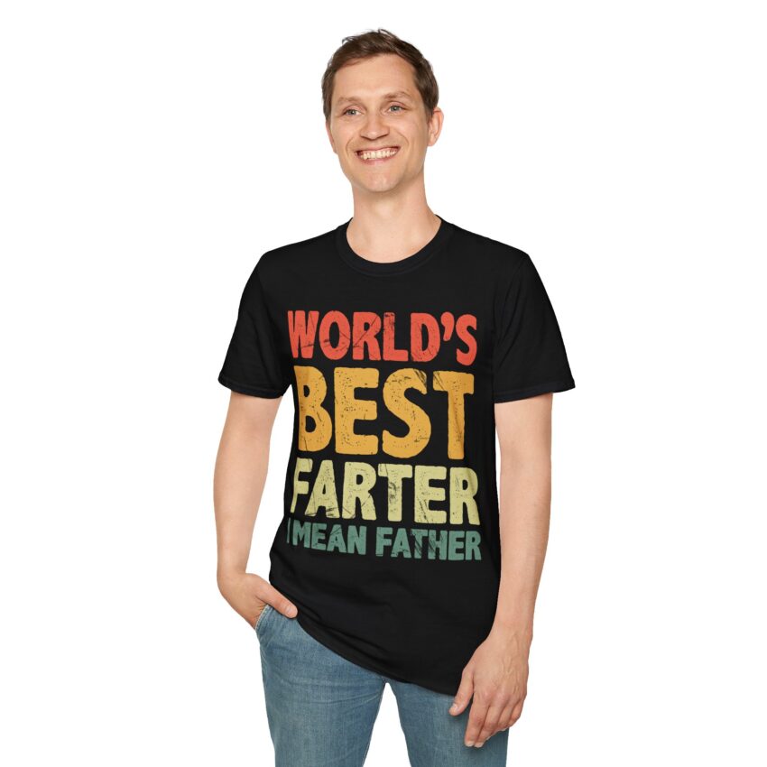 World's Best Farter Unisex T-Shirt, Funny Father Day Gift, Dad Humor Tee, Softstyle Tee, Gifts for Him - Image 2