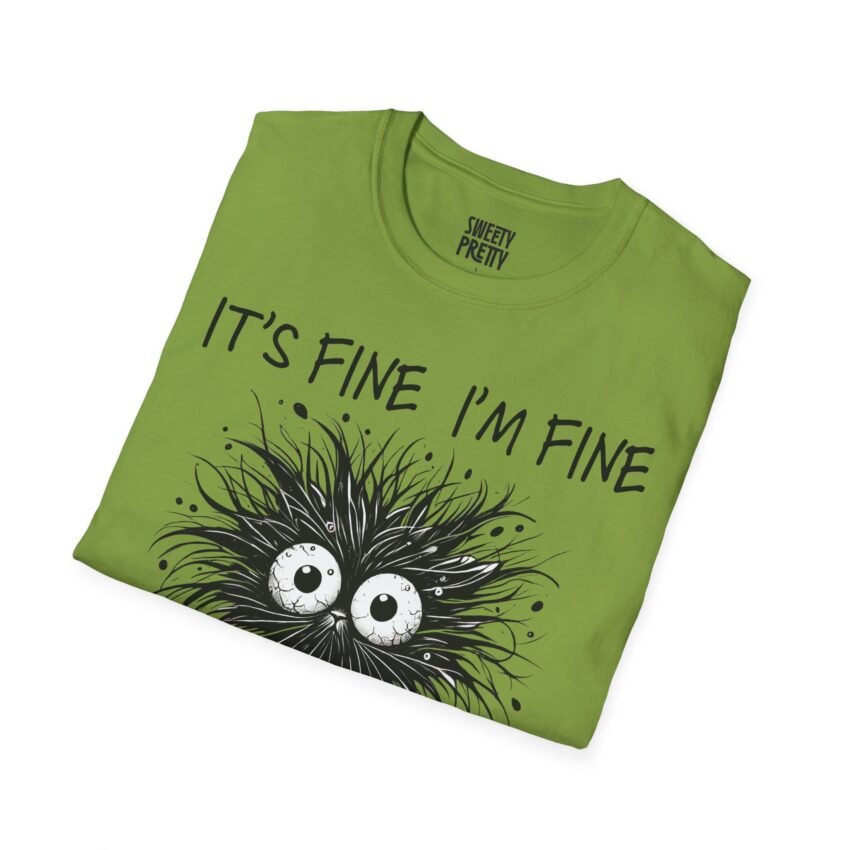 Funny Coffee Lover T-Shirt, It's Fine I'm Fine Tee, Unisex Graphic Shirt, Coffee Art Humor Top, Perfect Gift for Friends - Image 13