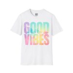 Good Vibes Unisex Softstyle T-Shirt, Summer Tee, Trendy Graphic Shirt, Casual Wear, Gift for Friends, Beachwear