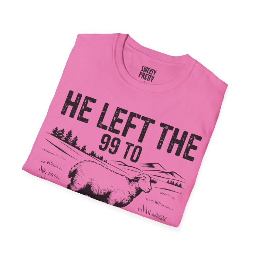 He Left the 99 Unisex Softstyle T-Shirt, Faith-Based Gift, Christian Apparel, Religious Tee, Great for Church & Service - Image 15