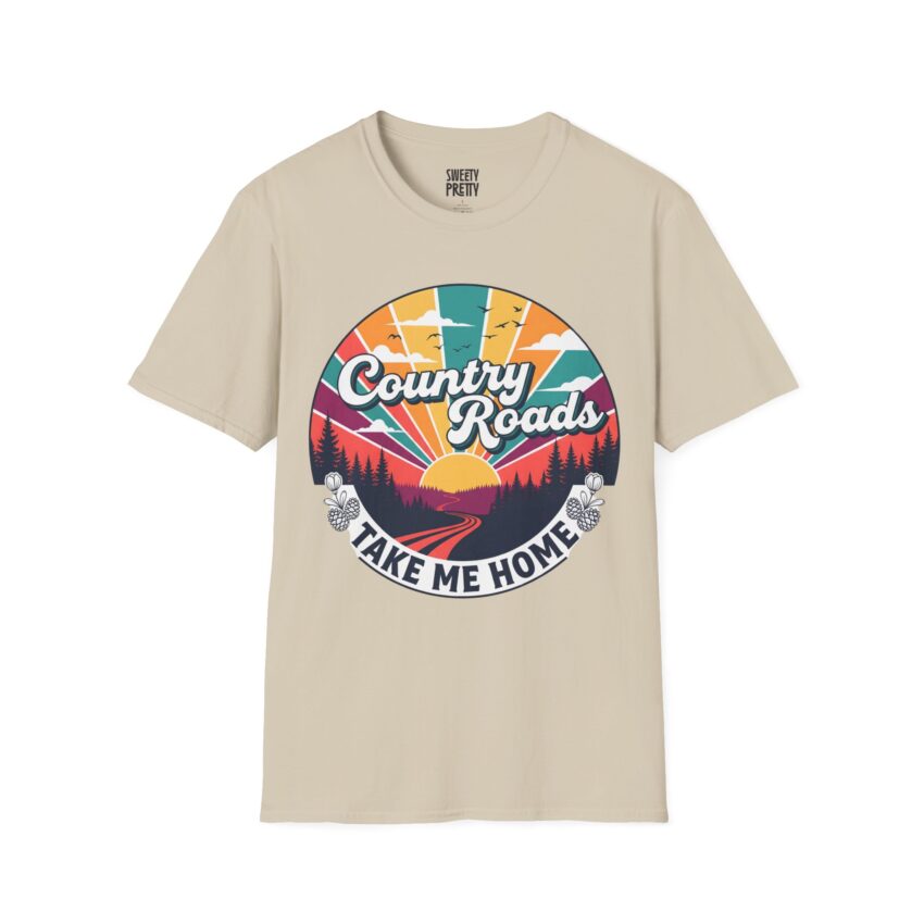 Retro Country Roads T-Shirt, Casual Tee, Outdoor Adventure Apparel, Gift for Nature Lovers, Summer Vacation Top - Image 7