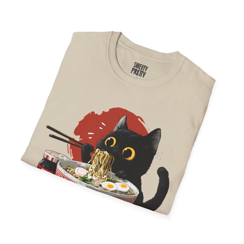 Cat Ramen Unisex T-Shirt, Cute Cat Shirt, Japanese Cat Tee, Foodie Gift, Animal Lover Apparel, Funny T-Shirt for Cat Lovers - Image 7