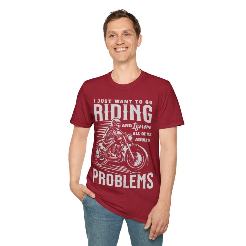 Men's Riding Humor T-Shirt, Motorcycle Lover Gift, Unisex Vintage Graphic Tee, Casual Wear, Cool Biker Apparel - Image 35
