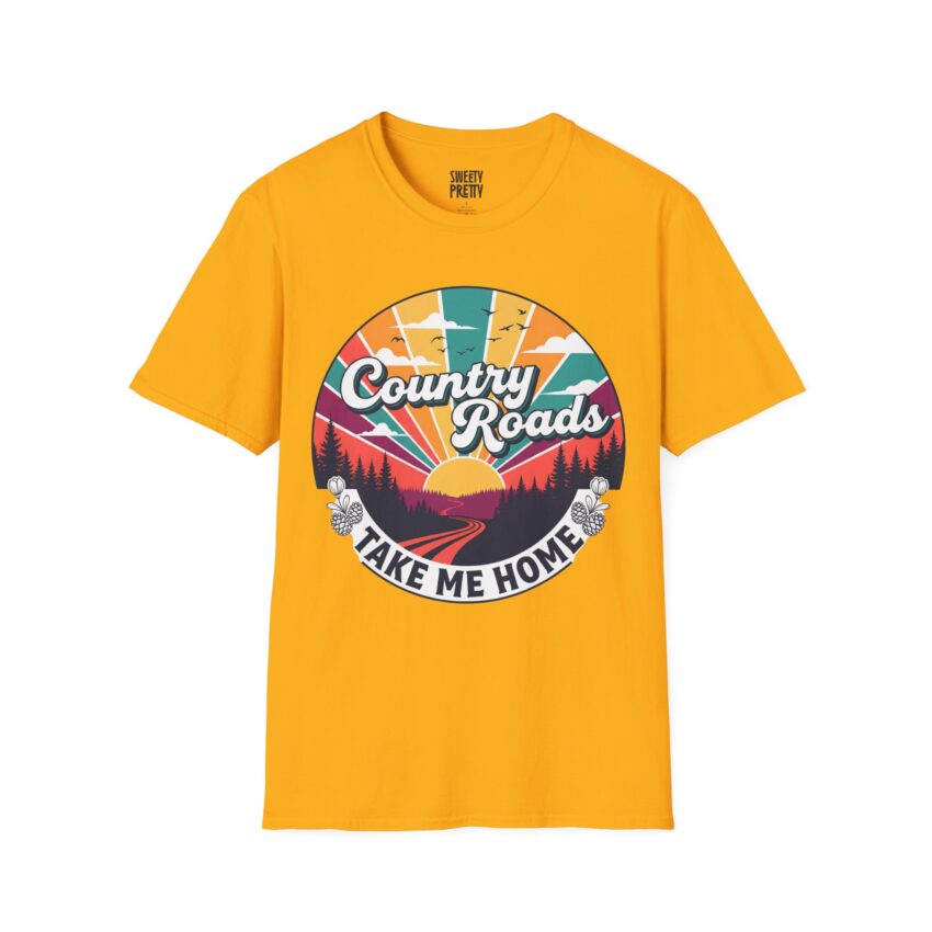 Retro Country Roads T-Shirt, Casual Tee, Outdoor Adventure Apparel, Gift for Nature Lovers, Summer Vacation Top - Image 9