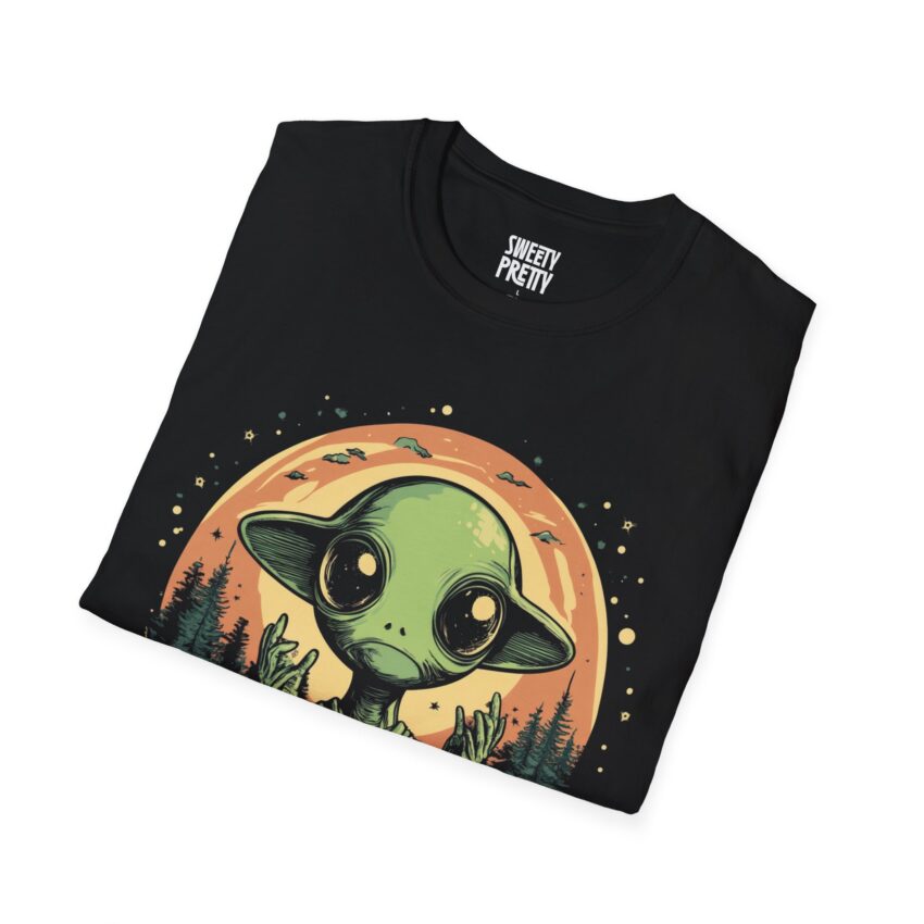 Cosmic Alien T-Shirt | Unisex Softstyle Tee, UFO Shirt, Gift for Sci-Fi Lovers, Outer Space Apparel, Graphic Tee - Image 2