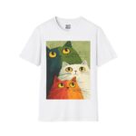 Colorful Cat Lovers Unisex T-Shirt | Fun Kitty Art Tee for Pet Owners, Cat Birthday Gift, Animal Lover Apparel