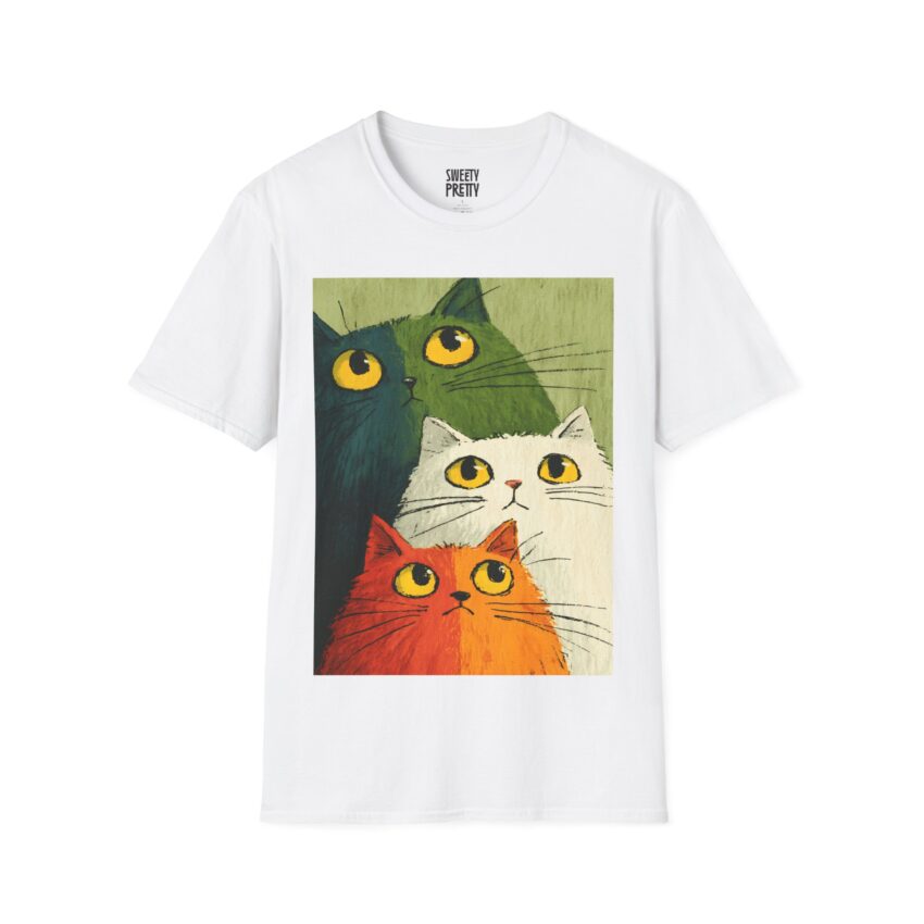 Colorful Cat Lovers Unisex T-Shirt | Fun Kitty Art Tee for Pet Owners, Cat Birthday Gift, Animal Lover Apparel - Image 1