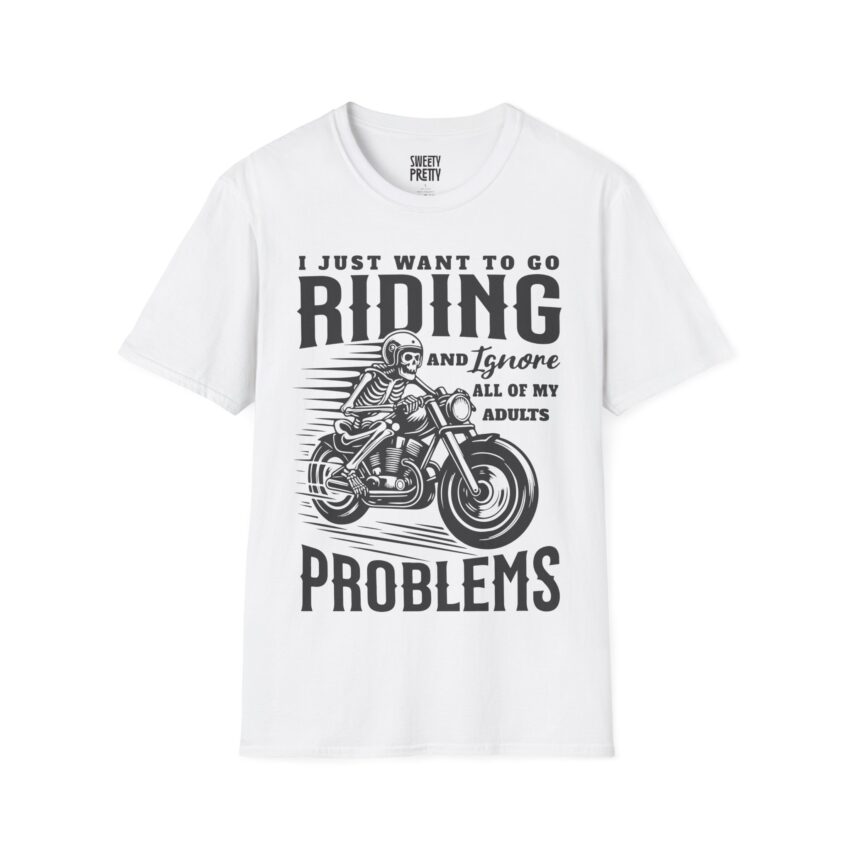 Men's Riding Humor T-Shirt, Motorcycle Lover Gift, Unisex Vintage Graphic Tee, Casual Wear, Cool Biker Apparel - Image 1