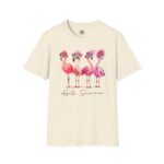 Cute Flamingo Summer Tee, Relaxed Unisex T-Shirt, Vacation Shirt, Gift for Beach Lovers, Summer Party Apparel - Image 6