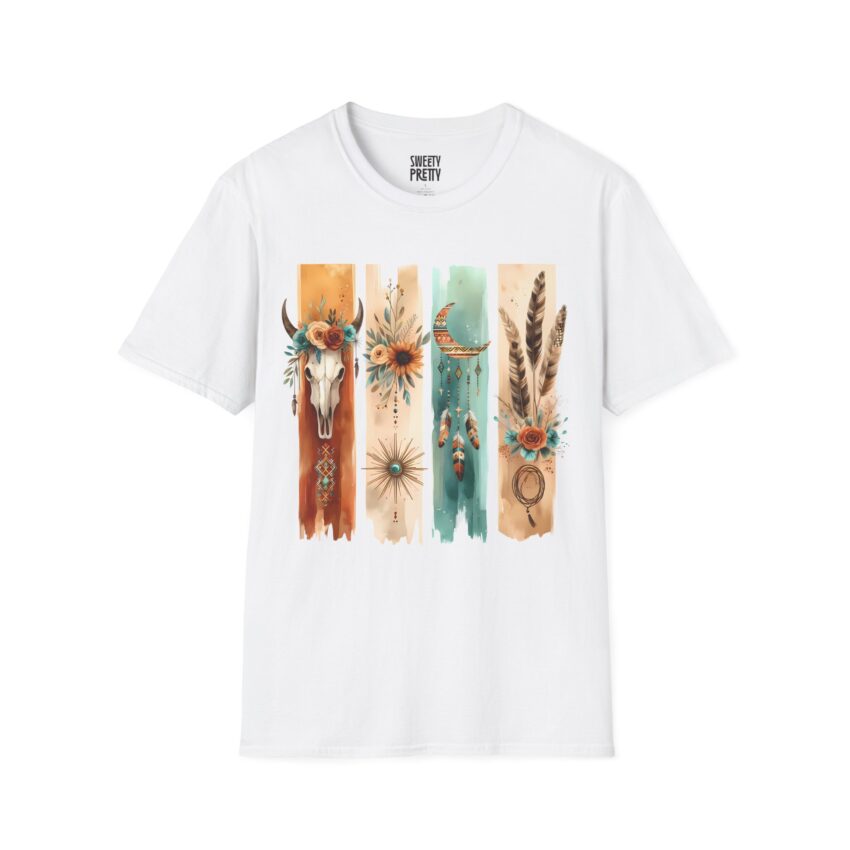 Boho-Inspired Graphic T-Shirt, Casual Wear, Gift for Nature Lovers, Summer Fashion, Bohemian Apparel, Festival Outfit - Image 1