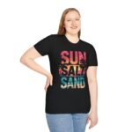 Beach Vibe Unisex Softstyle T-Shirt | Sun, Salt, Sand Design | Casual Summer Tee for Beach Lovers, Gifts, Vacations, Everyday Wear, [...] - Image 12