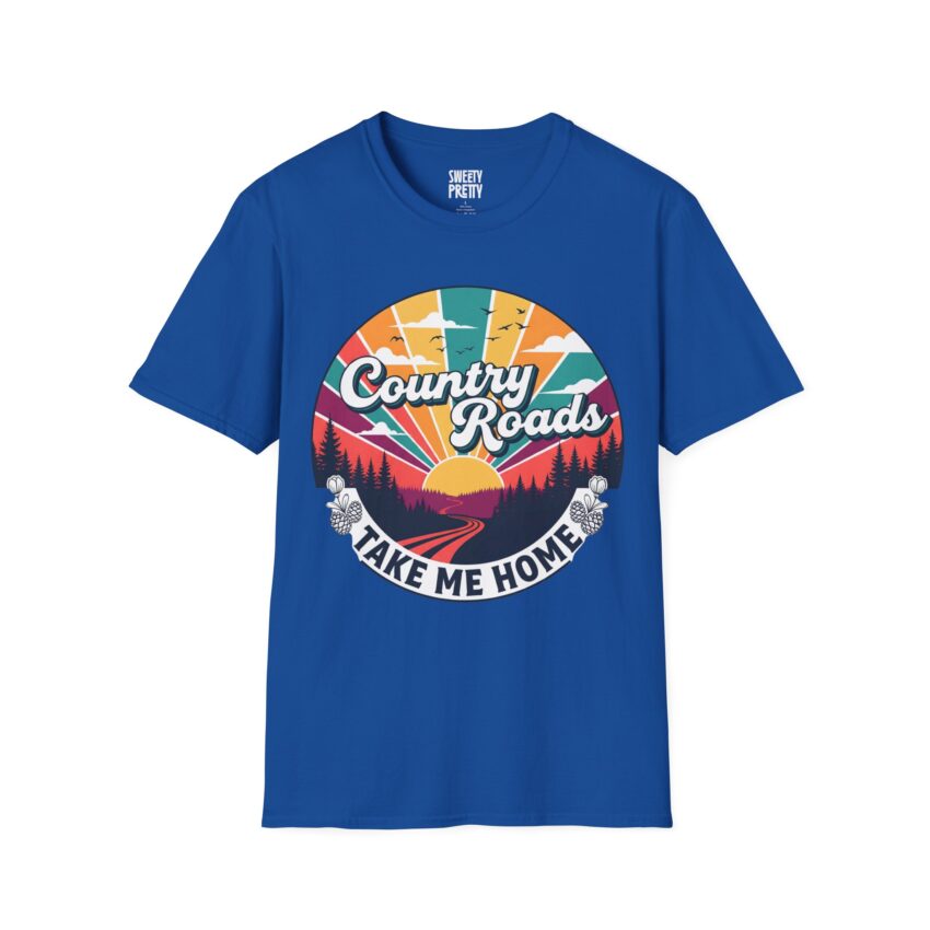 Retro Country Roads T-Shirt, Casual Tee, Outdoor Adventure Apparel, Gift for Nature Lovers, Summer Vacation Top - Image 17