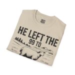 He Left the 99 Unisex Softstyle T-Shirt, Faith-Based Gift, Christian Apparel, Religious Tee, Great for Church & Service - Image 5