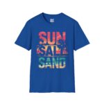 Beach Vibe Unisex Softstyle T-Shirt | Sun, Salt, Sand Design | Casual Summer Tee for Beach Lovers, Gifts, Vacations, Everyday Wear, [...] - Image 15