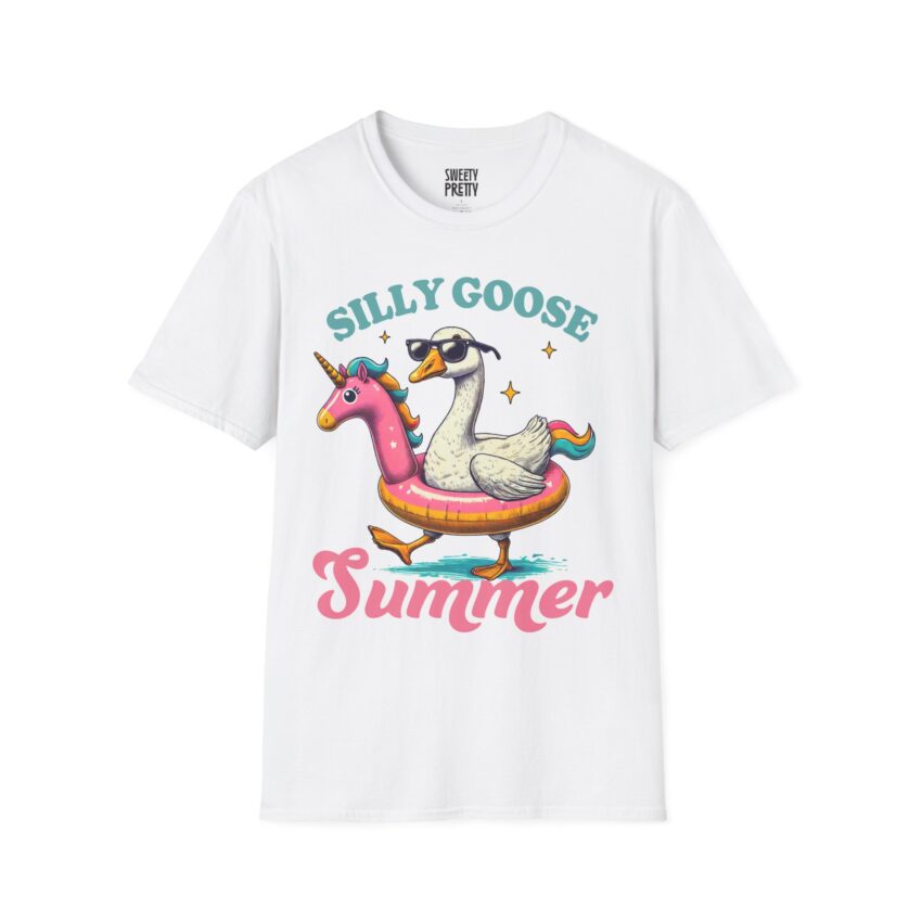 Silly Goose Summer T-Shirt for Fun Lovers, Humorous Unisex Tee, Summer Vacation Apparel, Perfect Gift for Friends, Casual Wear, Beach Party - Image 1
