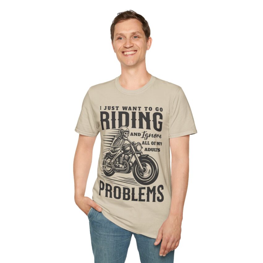 Men's Riding Humor T-Shirt, Motorcycle Lover Gift, Unisex Vintage Graphic Tee, Casual Wear, Cool Biker Apparel - Image 11