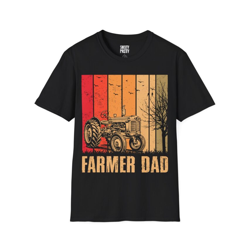 Farmers Unite: Vintage Farmer Dad T-Shirt, Country Style Tee, Gift for Dad, Agricultural Apparel, Rustic Farmwear - Image 1