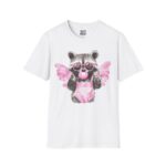 Cute Raccoon T-Shirt, Graphic Tee, Unisex Humor Shirt, Gift for Animal Lovers, Casual Wear, Pink Aesthetic, Birthday Present