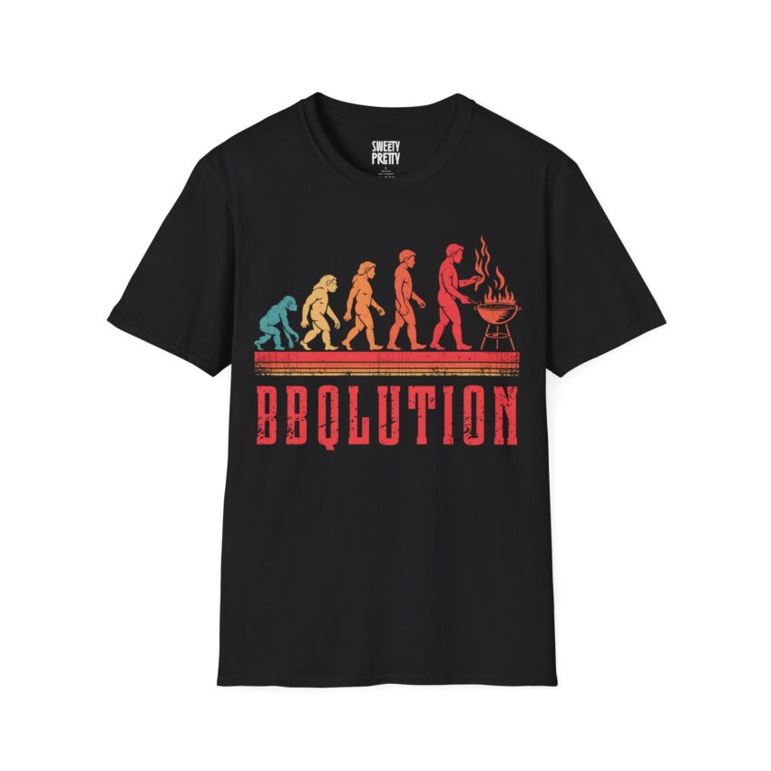 BBQ Evolution Unisex Softstyle T-Shirt, Funny Grill Shirt, BBQ Gift for Men, Summer BBQ Party Tee, Cooking Humor Shirt - Image 6