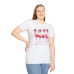 Cute Flamingo Summer Tee, Relaxed Unisex T-Shirt, Vacation Shirt, Gift for Beach Lovers, Summer Party Apparel - Image 4