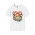 California Dreamin' Unisex Softstyle T-Shirt | Retro Beach Vibes, Perfect for Summer, Vacation, and Casual Outings, Gift for Travelers