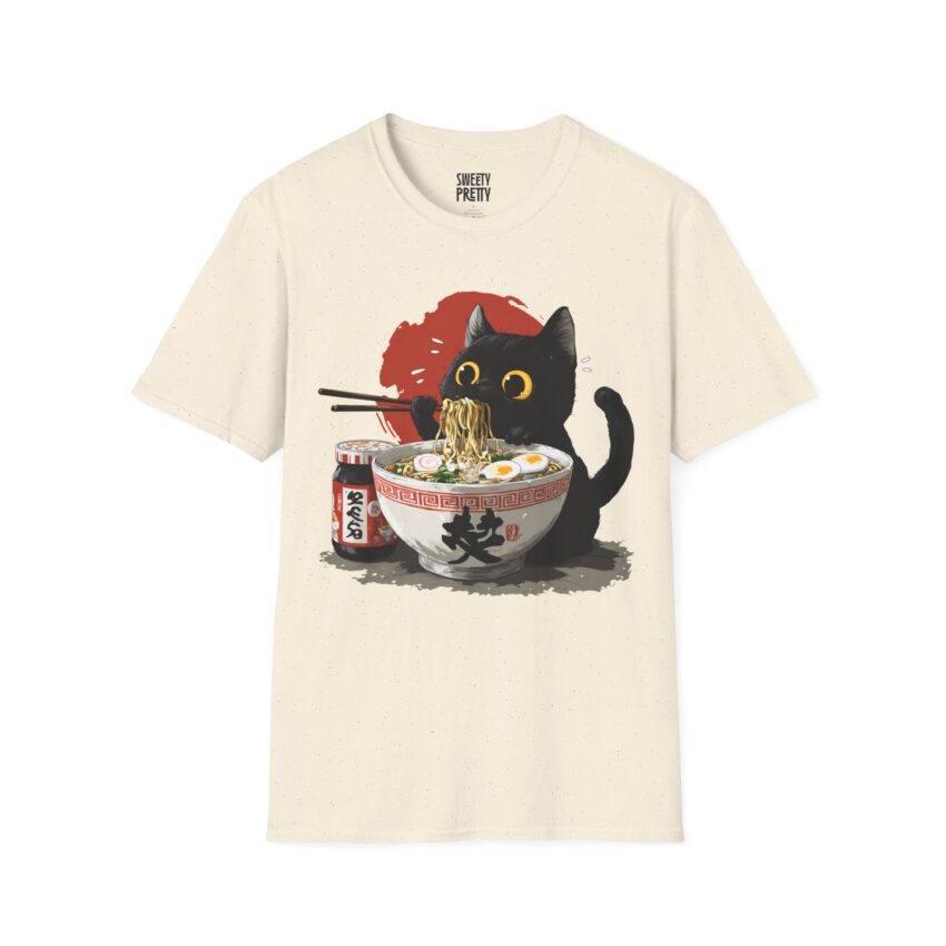 Cat Ramen Unisex T-Shirt, Cute Cat Shirt, Japanese Cat Tee, Foodie Gift, Animal Lover Apparel, Funny T-Shirt for Cat Lovers - Image 10