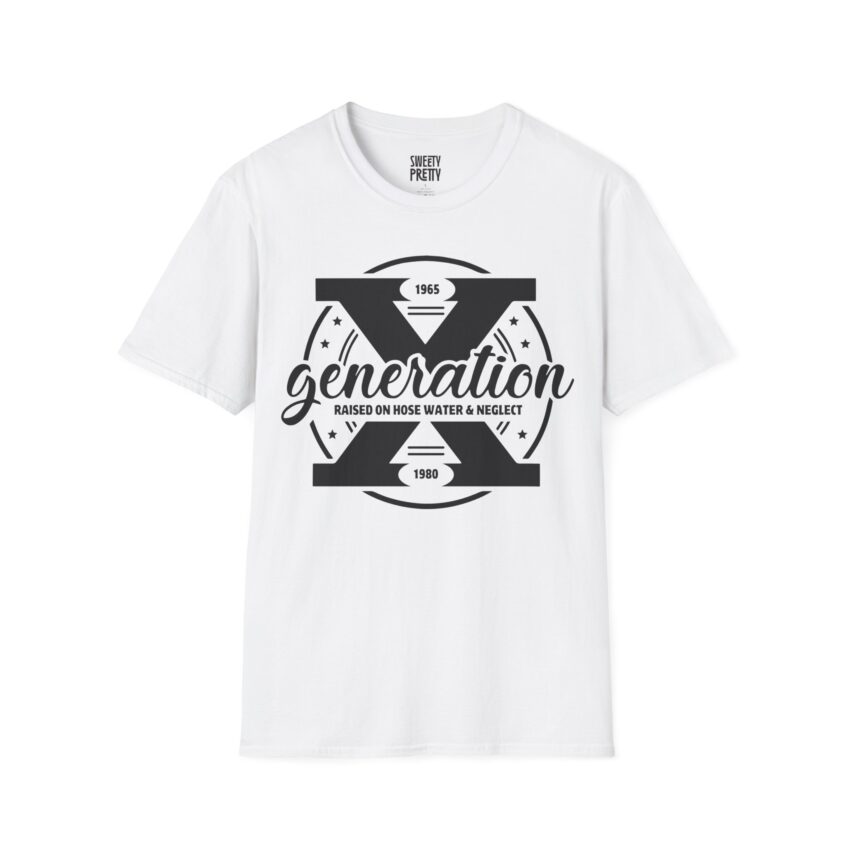Generation X Unisex Softstyle T-Shirt, Vintage Tee, Retro Fashion, Gift for Gen X, 80s 90s Nostalgia, Casual Wear - Image 1