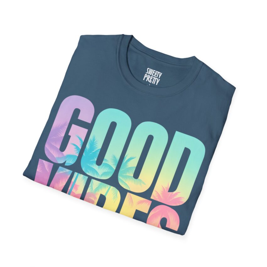Good Vibes Unisex Softstyle T-Shirt, Summer Tee, Trendy Graphic Shirt, Casual Wear, Gift for Friends, Beachwear - Image 9