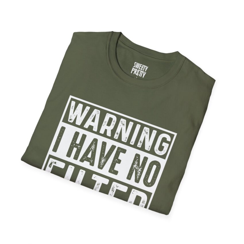 Bold Statement Tee: Warning I Have No Filter, Funny Gift, Casual Wear, Unisex T-Shirt, Conversation Starter, Birthday Gift, Graphic Tee - Image 7
