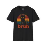 Retro Cat Bruh Unisex T-Shirt, Funny Gift, Pet Lover Apparel, Vintage Graphic Tee, Unique Birthday Present, Casual Wear