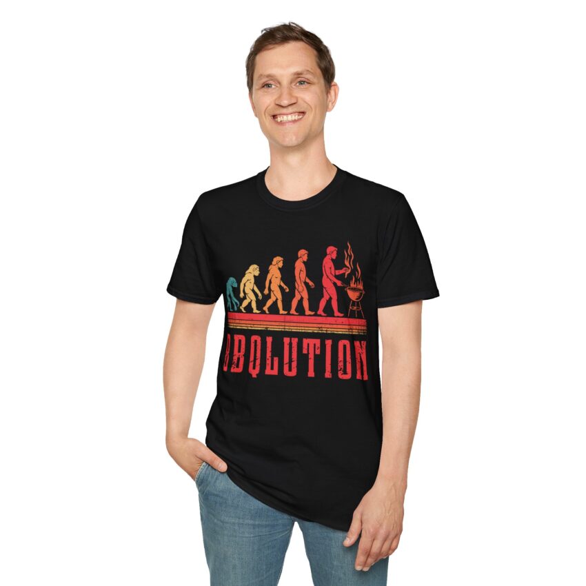 BBQ Evolution Unisex Softstyle T-Shirt, Funny Grill Shirt, BBQ Gift for Men, Summer BBQ Party Tee, Cooking Humor Shirt - Image 8