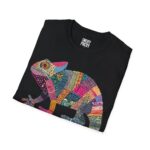 Colorful Chameleon Unisex Softstyle T-Shirt, Casual Wear, Unique Graphic Tee, Summer Fashion, Gift for Animal Lovers - Image 4