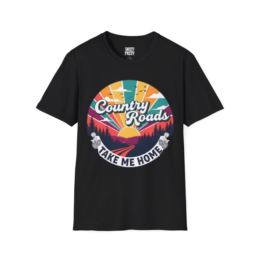 Retro Country Roads T-Shirt, Casual Tee, Outdoor Adventure Apparel, Gift for Nature Lovers, Summer Vacation Top - Image 5